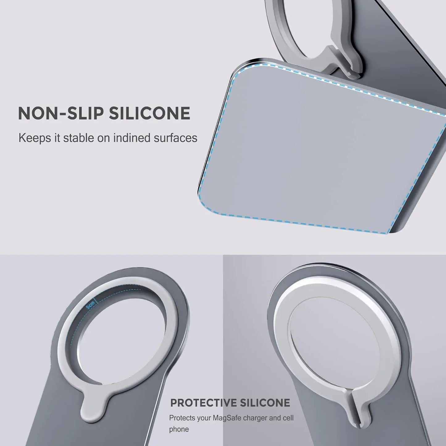 Aluminum Phone Stand Holder - Adjustable Desk Stand for iPhone & Android