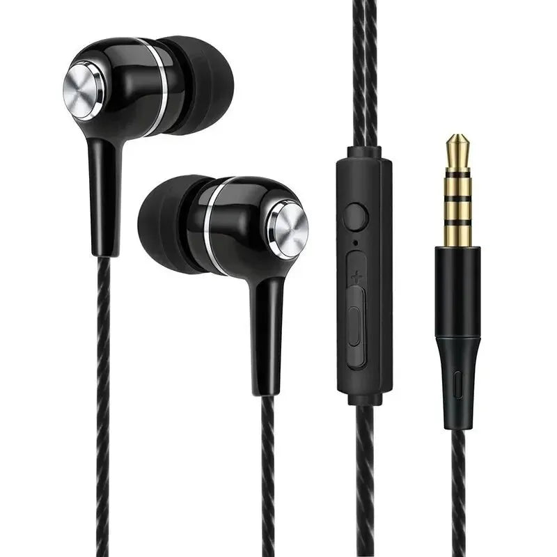 3.5mm Gaming Earphones - Heavy Bass In-Ear Headset with Mic