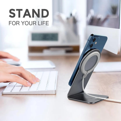 Aluminum Phone Stand Holder - Adjustable Desk Stand for iPhone & Android