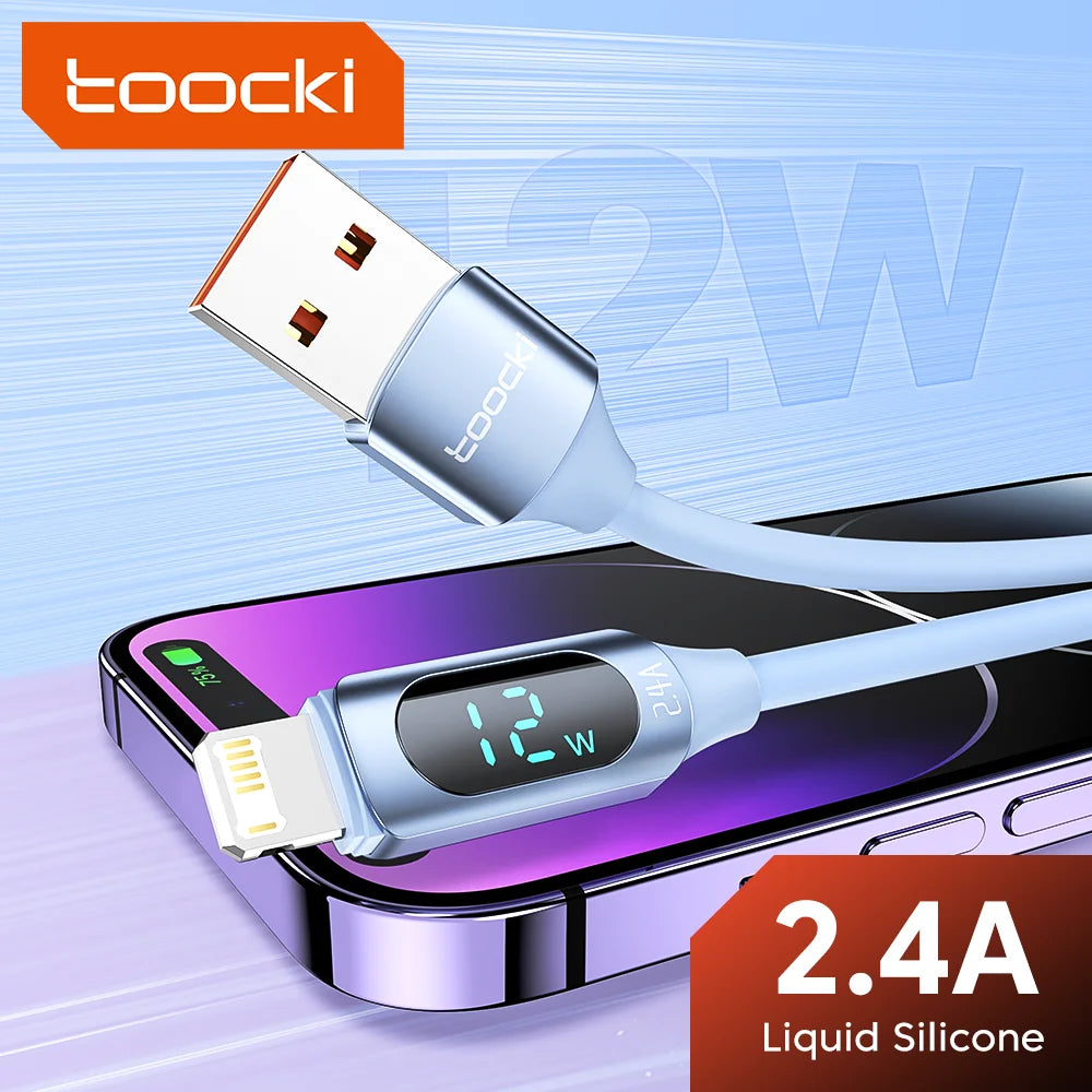 USB to Lightning Cable for iPhone - Fast Charging with Digital Display