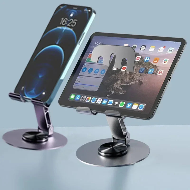 Universal 360° Rotating Phone Holder - Aluminum Folding Stand with Anti-Slip