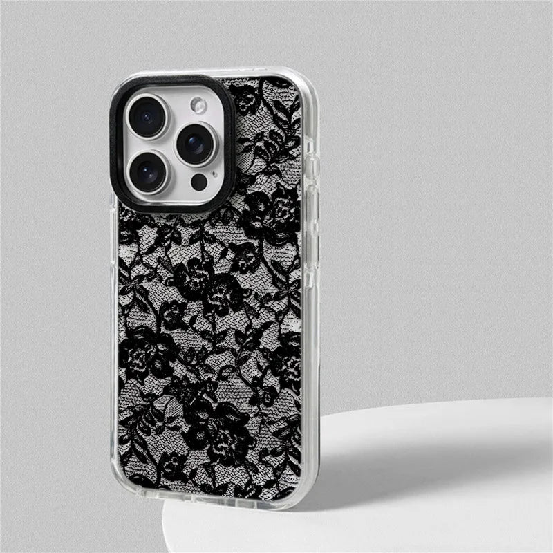 Rose Lace Phone Case - Elegant Floral Design