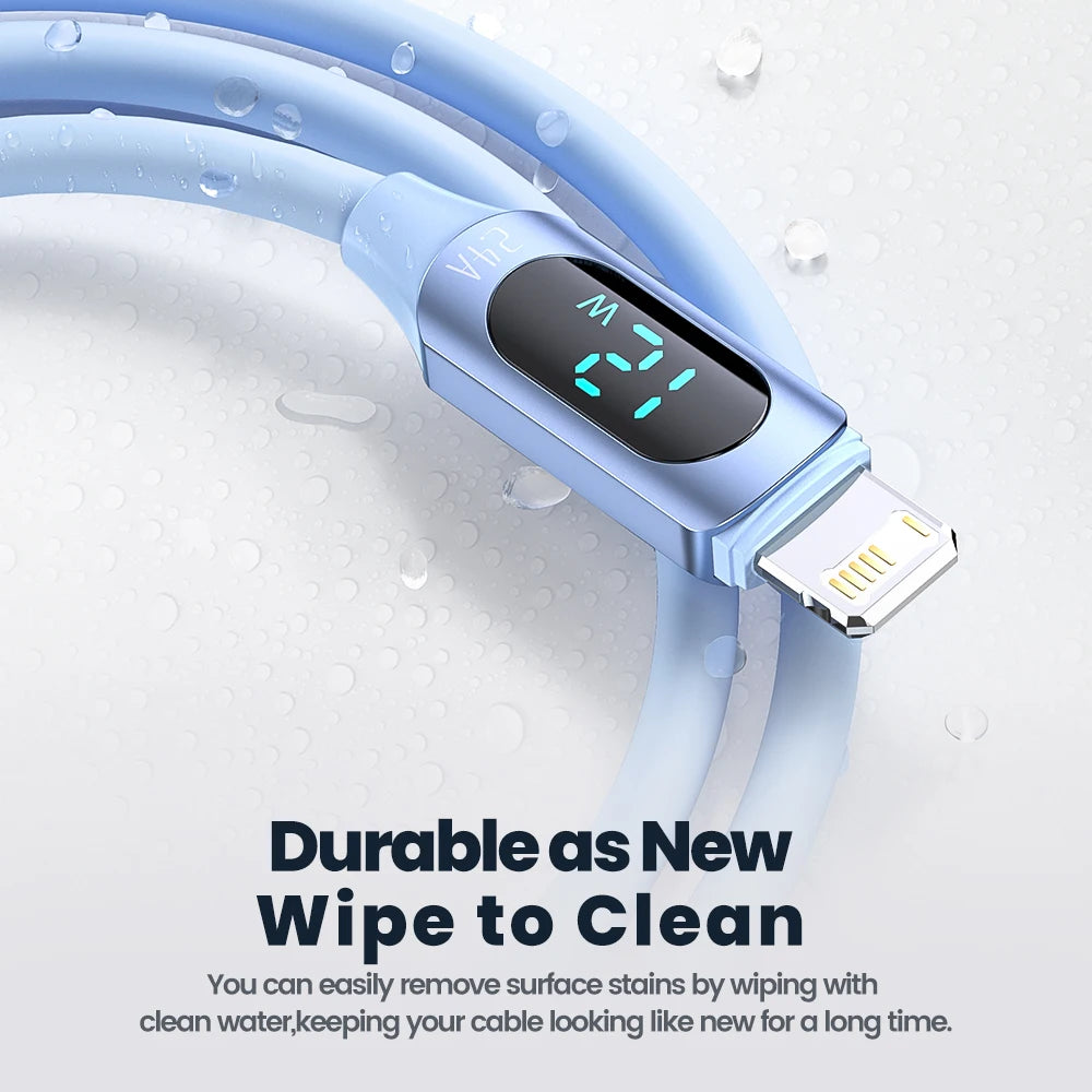 USB to Lightning Cable for iPhone - Fast Charging with Digital Display