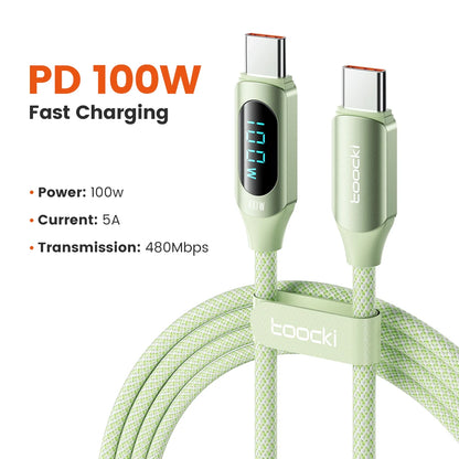 USB-C to USB-C Cable 100W - Fast Charging & Data Transfer