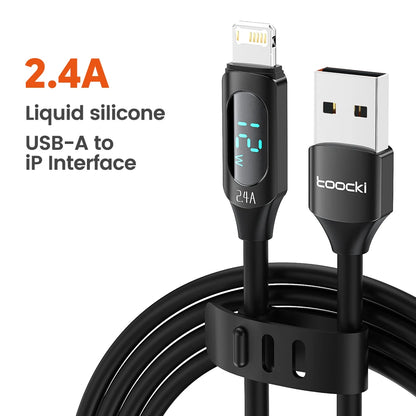 USB to Lightning Cable for iPhone - Fast Charging with Digital Display