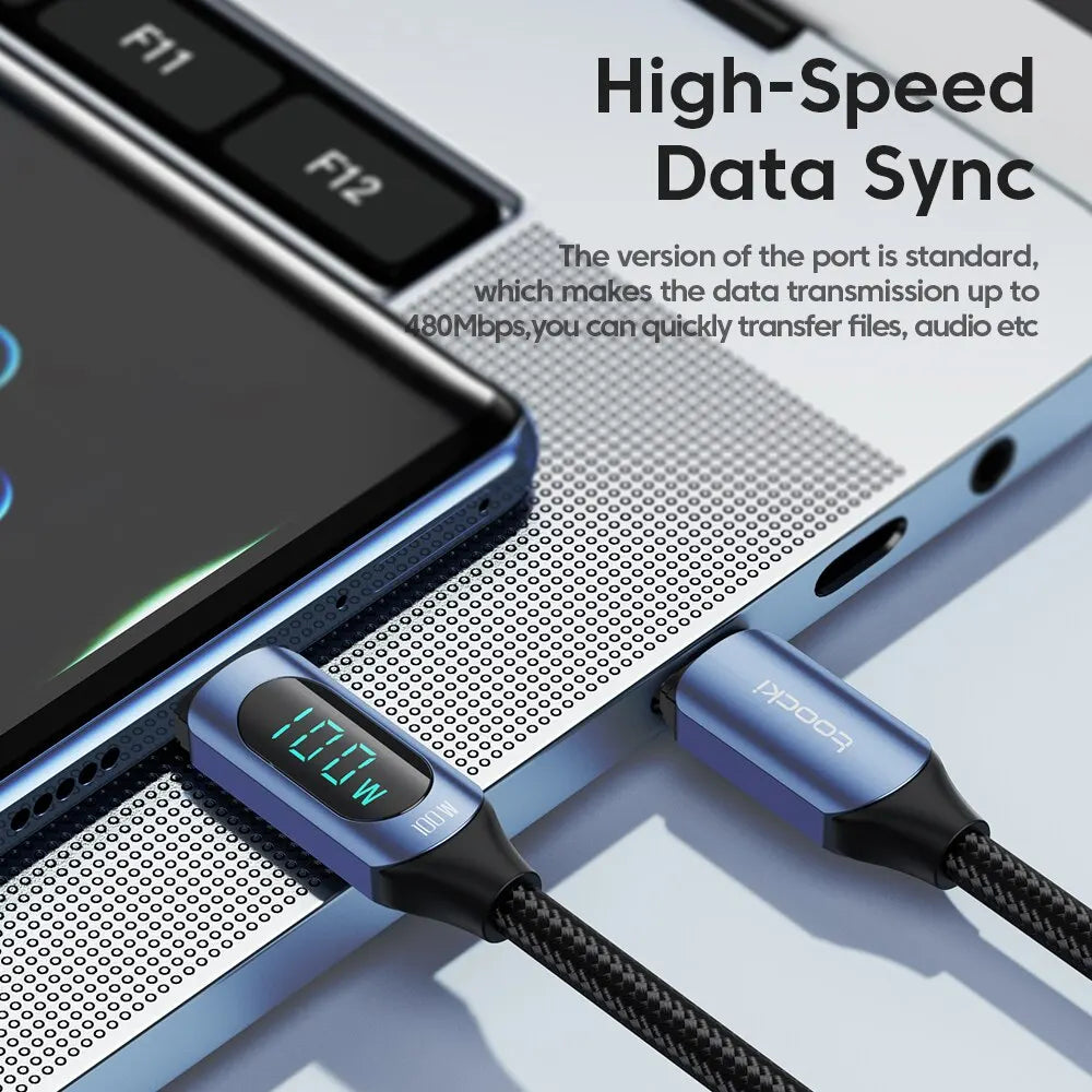 USB-C to USB-C Cable 100W - Fast Charging & Data Transfer
