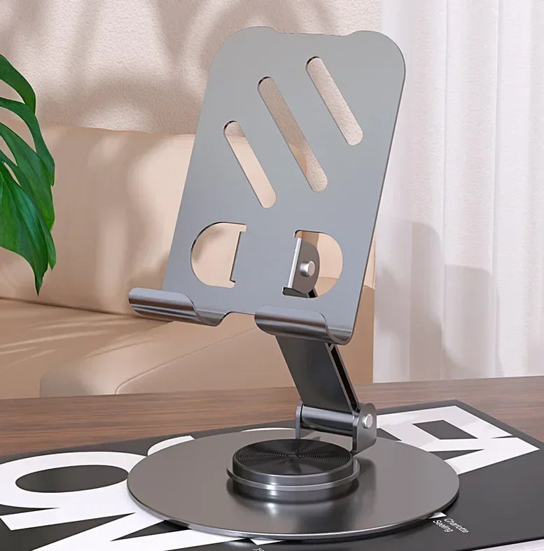 Universal 360° Rotating Phone Holder - Aluminum Folding Stand with Anti-Slip