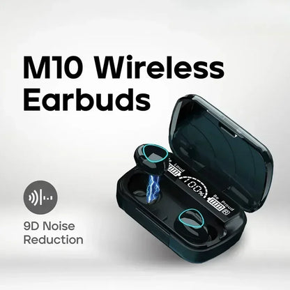 M10 Wireless Bluetooth Earpods - Sports Earbuds with Noise Cancelling & Mic
