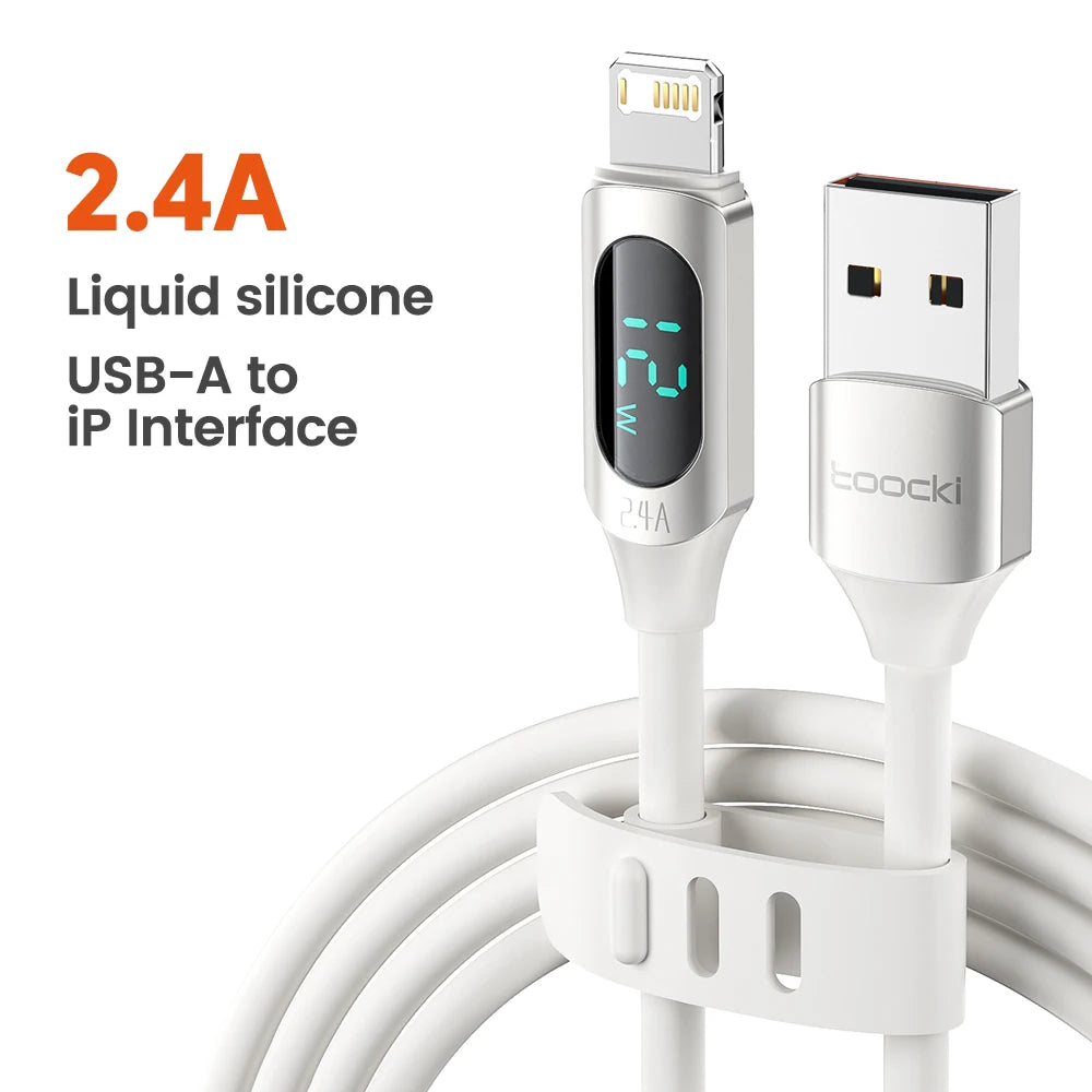 USB to Lightning Cable for iPhone - Fast Charging with Digital Display
