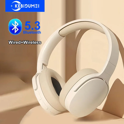 Bluetooth 5.3 Gaming Headphones - Foldable Wireless with Noise Reduction