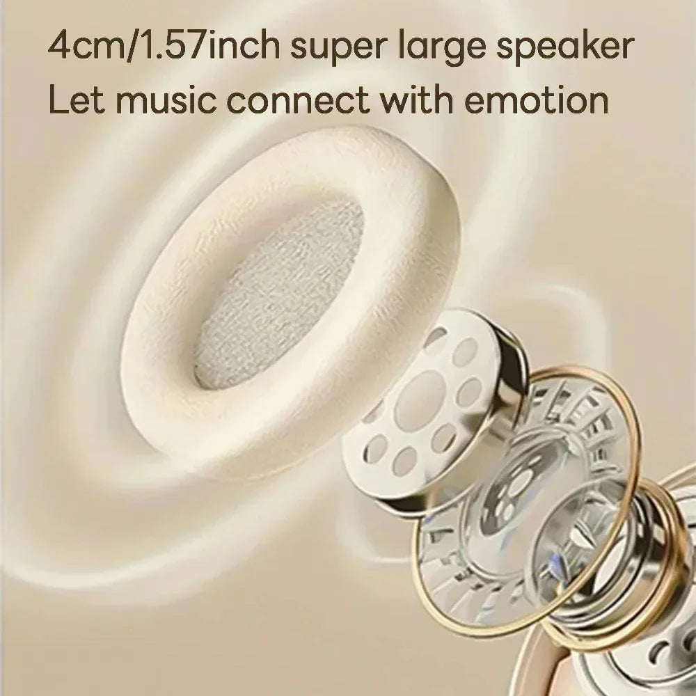 Bluetooth 5.3 Gaming Headphones - Foldable Wireless with Noise Reduction