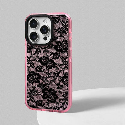 Rose Lace Phone Case - Elegant Floral Design