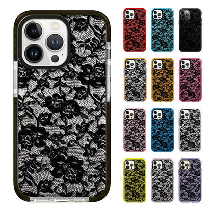Rose Lace Phone Case - Elegant Floral Design