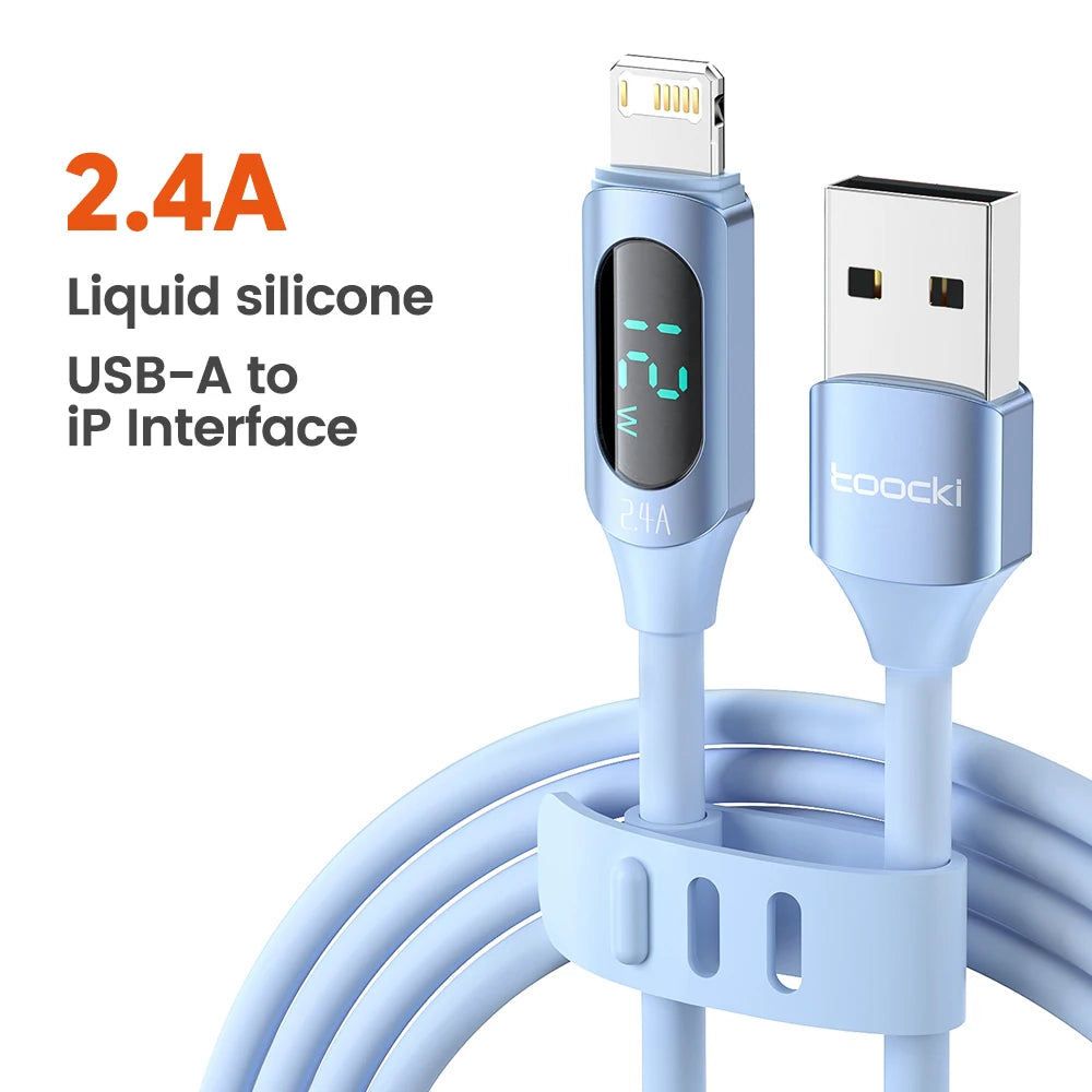 USB to Lightning Cable for iPhone - Fast Charging with Digital Display