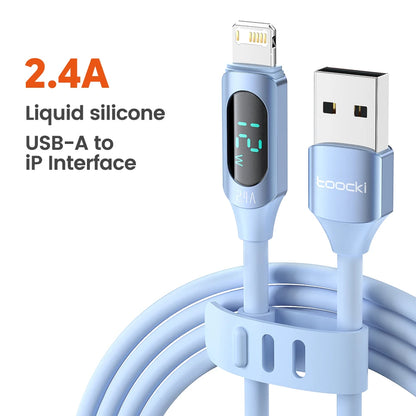 USB to Lightning Cable for iPhone - Fast Charging with Digital Display