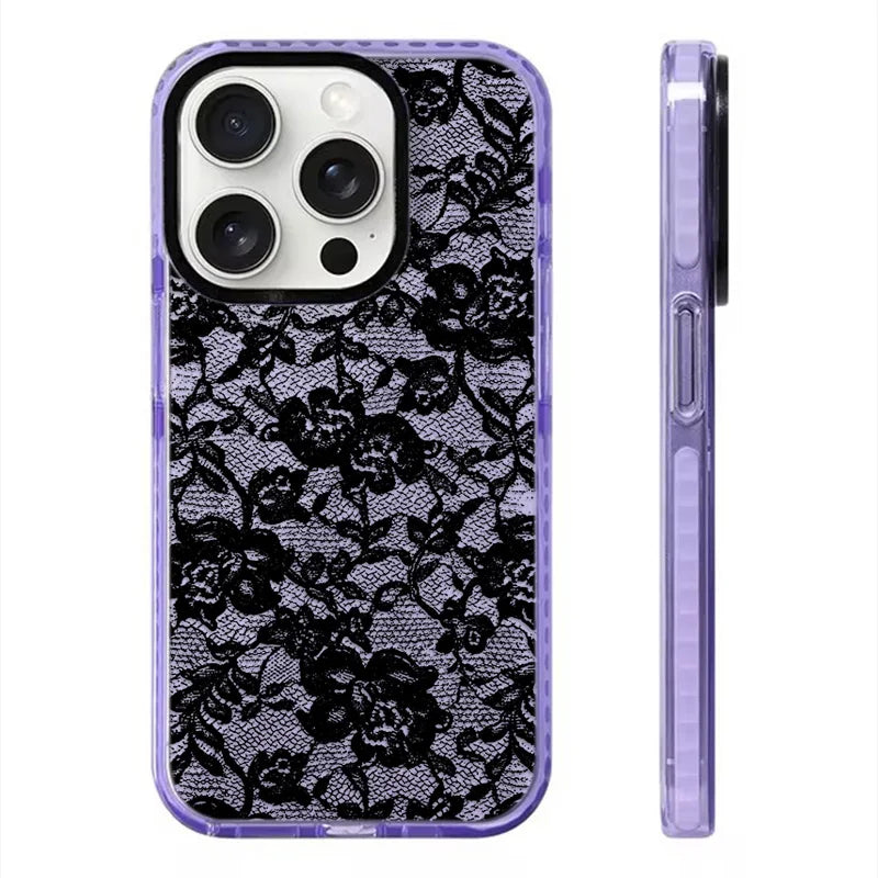 Rose Lace Phone Case - Elegant Floral Design