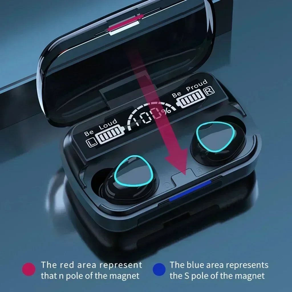 M10 Wireless Bluetooth Earpods - Sports Earbuds with Noise Cancelling & Mic