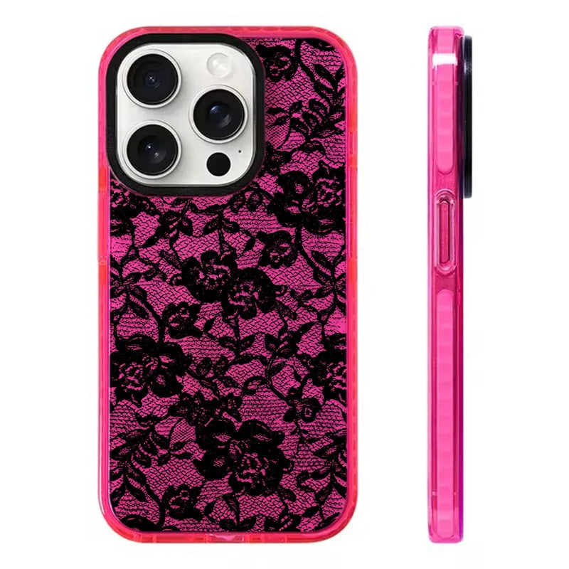 Rose Lace Phone Case - Elegant Floral Design