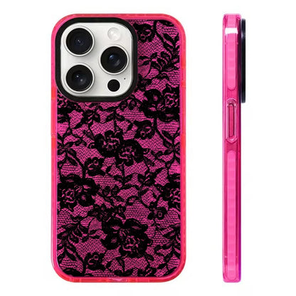 Rose Lace Phone Case - Elegant Floral Design